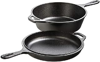 Lodge Cast Iron Combo Cooker - PFAS-Free 2-in-1 3.2 Quart Deep Pot and 10.25 Inch Skillet Set - Dutch Oven with Skillet Lid for Sourdough, Frying, and Camping - Made in the USA product image