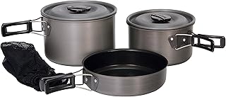 Texsport Black Ice The Scouter 5 pc Hard Anodized Camping Cookware Outdoor Cook Set with Storage Bag , Small product image