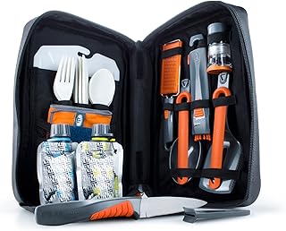 GSI Outdoors Destination Kitchen Set 24‑Piece, Full Camp Kitchen Kit, Cutlery for Persons, Pivot Tools, Spice Shakers & Carry Travel Case product image