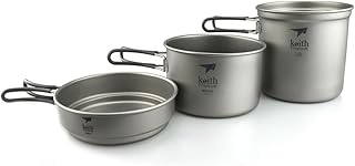 Keith Titanium Ti6014 3-Piece Pot and Pan Cook Set - 2400ml product image