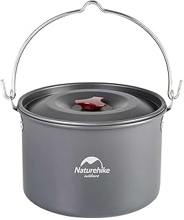 Naturehike Camping Soup Pot Cookware with Lid Large Outdoor Portable Hanging Pot Cooking Set for 1-6 People product image