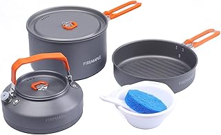 Fire-Maple Feast 4 Piece Camping Cookware Cookware Cookware Kit Outdoor Cookware Set with Pots, Kettle, Saucepans and Spatula for Hiking Fishing Picnic product image