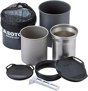 SOTO Cooker Mug Set, Lightweight, Compact, Solo Duo, Mountain Climbing, Trekking, Camping, Outdoor Activities product image