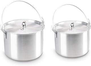 AceCamp Nested Pot Aluminum Lightweight Cooking Pot Set Outdoor Large Stock with lid and folding handle - 4L,8L,12L product image