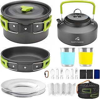 Camping Cookware Set - 19-Piece Lightweight Backpacking Cookware with Pots, Pans, Utensils - Compact Outdoor Cooking Kit for Camping, Hiking, Backpacking & Survival product image
