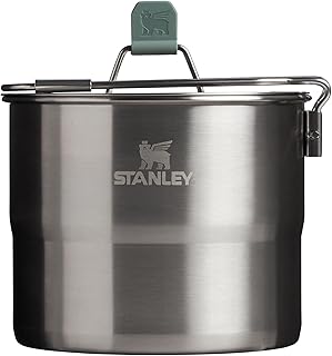 Stanley Wildfare Go Two Bowl Mess Kit | 8pc Portable Pot & Cookware Set | 1.25qt Stainless Steel Pot w/Locking Handle, Lid, 2 Bowls & Sporks product image