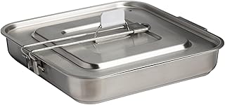 Stanley Wildfare Pro 5-Piece Stainless Steel Square Pan Cook Set | 10 in Fry Pan with Fold & Lock Handle | Cutting Board and Spatula | Camping Essentials for Your Camp Kitchen | BPA-Free product image