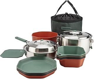 Gerber Gear ComplEAT Cook Set - Dishwasher-Safe Camping Cookware for Outdoor Cooking - Includes Saute Pan, Stock Pot, 4 Plates, 4 Bowls, Mixing Bowl & More product image