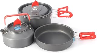 5pcs -20pcs Set TMKOOL Camping Cookware Mess Kit Outdoor Hiking Backpacking Picnic Cooking Bowl Non Stick Pot product image