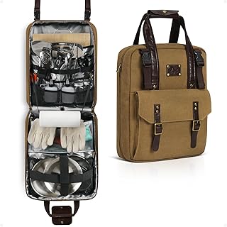 ARCFOX Hanging Camp Kitchen Organizer with Towel Paper Holder,15L Camping Organizer with Multi Pockets,Large Capacity Camping Utensil Bag for BBQ,RV,Picnics,Camping (Bag Only) product image