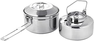 Fire-Maple Antarcti S/S Kettle Pot Set | 18-8 Stainless Steel | all Steel Construction | Ideal for Camping Bushcraft Use | Compact Cookware Set product image