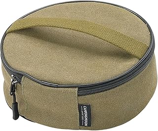 CAMPINGMOON Outdoor Dish Camping Cookware Case for Camping Plate Storage Canvas, Ø9.8 inch, S397-B product image