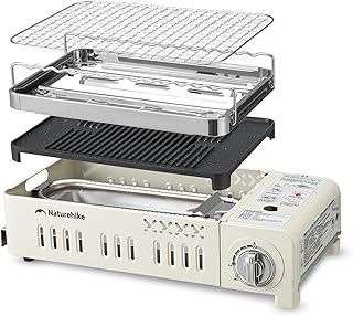 Naturehike Butane Grill Stove Outdoor Camping Stove Portable with Detachable 4-Piece Cookware Set with Carrying Bag for Picnic Backpacking and Tailgating product image
