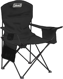 Coleman Portable Camping Chair with 4-Can Cooler, Cushioned Seat & Back with Side Pockets & Cup Holder, Carry Bag Included, Great for Camping, Tailgating, Firepits, Patio, & More product image