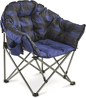 Guide Gear Club Camping Chair, Oversized, Portable, Folding with Padded Seats, 500-lb. Capacity Blue Plaid product image