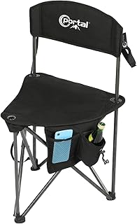 PORTAL Extra Large Quick Folding Tripod Stool with Backrest Fishing Camping Chair with Carry Strap product image