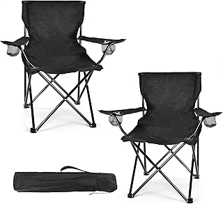 2 Pack Lightweight Camping Chairs for Adults & Teens, 250LBS Capacity Foldable Portable Chairs with Carry Bag, Compact Design for Camping, Beach, Picnics, and Outdoor Events product image