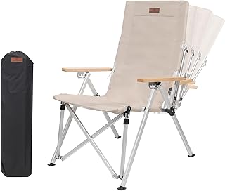 Folding Camping Chair Portable Chairs for Adults Adjustable High Back Outdoor Comfortable Chair with Storage Bag product image