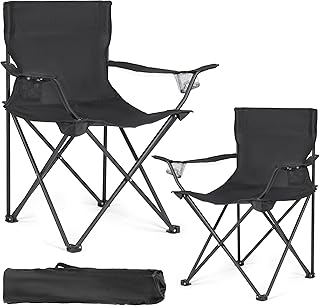 2 Pack Camping Chairs -Lightweight and Supportive Chairs for Adult and Lightweight Individuals - Compact, Durable, and Portable - Ideal for Camping, Hiking, Beach, and Picnics -Carry Bag product image