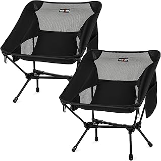 Overmont Ultralight Portable Camping Chair- Lightweight Folding Backpacking Chair, Support up to 330Lbs Compact Beach Chair for Adults with Carry Bag for Backpack Hiking Fishing Outdoor Camp 2pcs product image