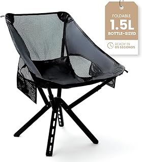 Campster2 Folding Camping Chair – Portable High Chair | 265 Lbs Capacity | Camping Essentials for Beach, Hiking & Car Camping | Compact Outdoor Chair with Carry Bag | Comfortable & Durable (Black) product image