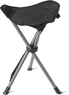 Amazon Basics Portable Camping Stool, Collapsible, Lightweight, for Hiking, Hunting, Fishing, Black product image