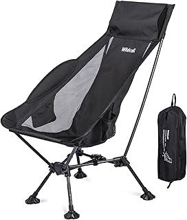 WildCall Lightweight Folding High Back Camping Chair with Head Support, Compact Beach Chair with Anti-Sinking Large Feet and Three Tilt Angles Adjustment product image