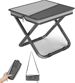 Portable Ultralight Collapsible Stool,Camping Chair,Handbag Style Pocket Foldable Stool for Camping Travel Fishing Hiking and Outdoor Activities(Gray) product image