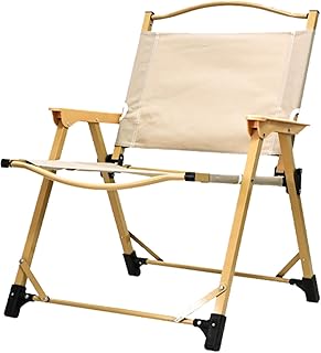 CTESNE【Easy Push-in Clip】Folding Camping Chair,Portable Outdoor Chair with Wooden Armrests,Folding Chair for Camping, Hiking, Beach, Picnic, Indoor Use product image