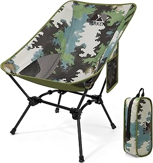 Ultralight Camping Chair Backpacking Chair, Portable Camp Chair with Cup Holder & Storage Bag, Lightweight Compact Folding Chair for Hiking, Travel, Picnic Mountaineering (Camo) product image