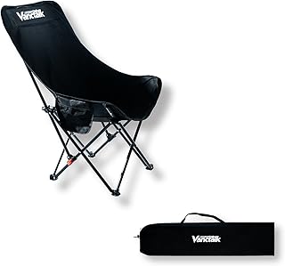 Outdoor Folding Chair, Ultralight 4.4LBS Portable Camping Chair with Adjustable Gear Lever & Carry Bag, 330LBS Heavy Duty Carbon Steel Chair for Camping, Hiking, Picnic, Outdoor Activities product image