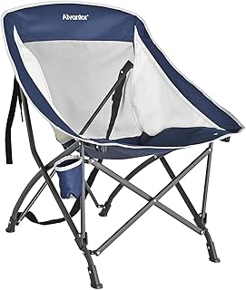 Alvantor Heavy Duty Folding Camping Chair, Portable Outdoor Chair for Adults with Breathable Mesh, Padded Seat & Storage, 250/300/500LBS Support for Camping, Hiking, Sports product image