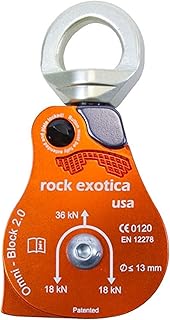 Rock Exotica Omni-Block Swivel Pulley – High-Strength Swivel Pulley with Sideplate Access for Rigging – Made in The USA product image