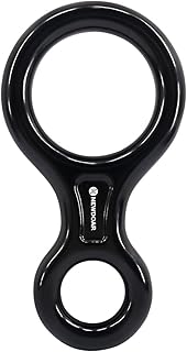NewDoar Climbing Gear Downhill Equipment, Descender Rappel Rock Climbing Descending Belaying Equipment Rescue Figure 8 Descender Rigging Plate 35KN for Climbing Belaying and Rappeling Device product image