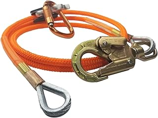 Better Grab Steel Core Flipline Kit (1/2 inch x 10 feet) - Adjustable Tree Lanyard, Low Stretch, Cut Resistant for Fall Protection, Arborist, Tree Climbers product image