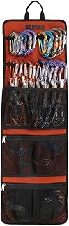 Climbing Quickdraw Hanging Storage Bag, Carabiner Hook Gear Equipment Parts Collections, Durable Foldable Bundled Roll Anti-scratch Bag, Small Tools Organizer Pouch, suit for Rock Climbing Ice Climb product image