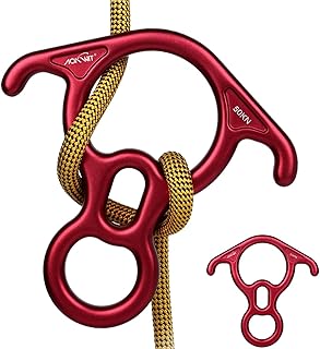50KN Rescue Figure, 8 Descender Large Bent-Ear Belaying and Rappelling Gear Belay Device Climbing for Rock Climbing Peak Rescue 7075 Aluminum Alloy product image