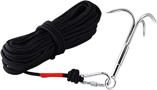 Grappling Hook with 3-Claw Stainless Steel,3 Claw Climbing Carabiner Hook for Retrieving,Outdoor Hiking,Tree Limb Removalr,Salvage. product image