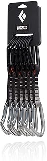 Black Diamond HotForge Quickpack 12cm | 6-Pack Sport Quickdraws | Keylock Top & Bent-Gate Rope End | Smooth Clipping for Sport Rock Climbing product image
