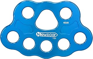 NewDoar Descender Plate 45KN Paw Rigging Plate 8 Holes Rock Climbing Gear (8 holes/45KN Blue) product image