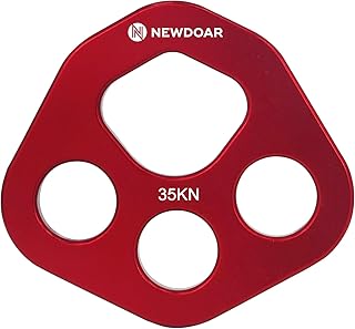 NewDoar Descender Plate 20KN Paw Rigging Plate 4 Holes Rock Climbing Gear(4 holes/20KN Red) product image