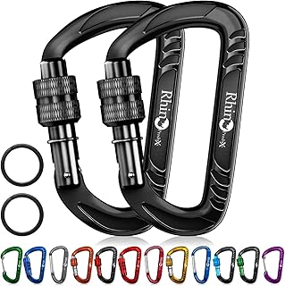 12kN (2697 lbs) Heavy Duty Carabiner Clips, for Securing Pets, Outdoor, Camping, Hiking, Hammock, Dog Leash Harness, Keychains product image