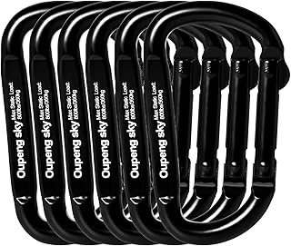 Carabiner Clip - Heavy Duty Carabiners 800lbs-13KN (2922 lbs) Carabeaner D Ring Shape,Key Chain Clip Hook,Keychain Clip,Multipurpose for Camping, Hiking,Backpacking or Other Outdoor Activities. product image
