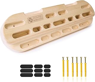 POWER GUIDANCE Rock Climbing Hangboard Wooden Hand Grip Strengthener Forearm Exerciser for Climbers Athletes product image