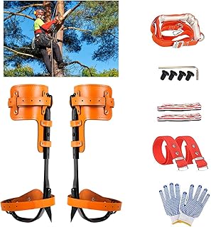 Tree Climbing Spikes Set, Adjustable 304 Stainless Steel Spikes with Non-Slip Pedals, 2-Gear Design product image