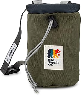 Classic Chalk Bag for Rock Climbing, Bouldering Chalk Bag Bucket with Quick-Clip Belt, Zippered Pockets and Pouch - Perfect Indoor/Outdoor Rock Climbing Gear Equipment product image
