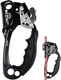 UIAA & CE Certified Rope Ascender Aluminum Alloy Rock Climbing Gear Strong Rigging Rappelling Equipment for Rock Tree Climbing Arborist Rescue Mountaineering Caving product image