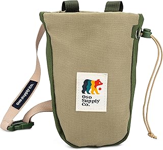 Del Cerro - Chalk Bag for Rock Climbing, U-Shaped Chalk Bucket with Zippered Pocket, Drawstring, Abrasion-Resistant Fabric, Perfect Gear for Indoor/Outdoor Climbing Bouldering product image