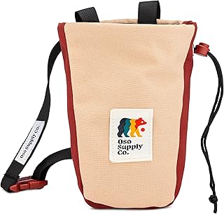 Oso Supply Co - Del Cerro - Chalk Bag for Rock Climbing, U-Shaped Chalk Bucket with Zippered Pocket, Drawstring, Abrasion-Resistant Fabric, Perfect Gear for Indoor/Outdoor Climbing Bouldering product image