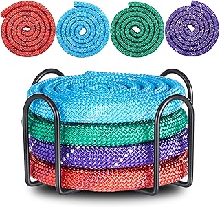 4 Pcs Rock Climbing Rope Coasters for Climbing & Bouldering Lovers Class of 2026 Graduation Gifts Absorbent Coasters with Metal Holder Gifts for Graduation Prom Birthday Party Home Decor product image